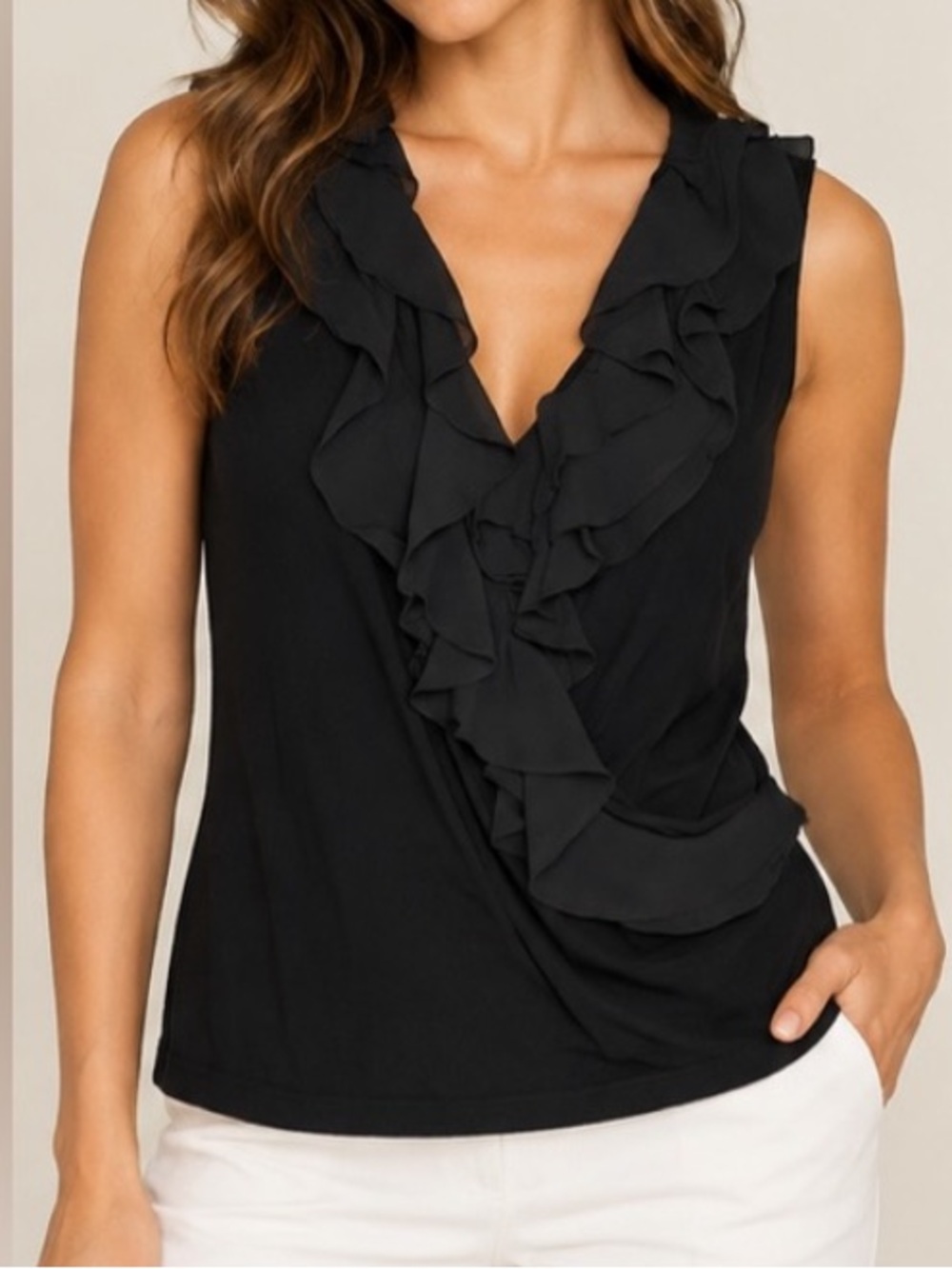 Vintage Lauren Ralph Lauren Petite Black Top